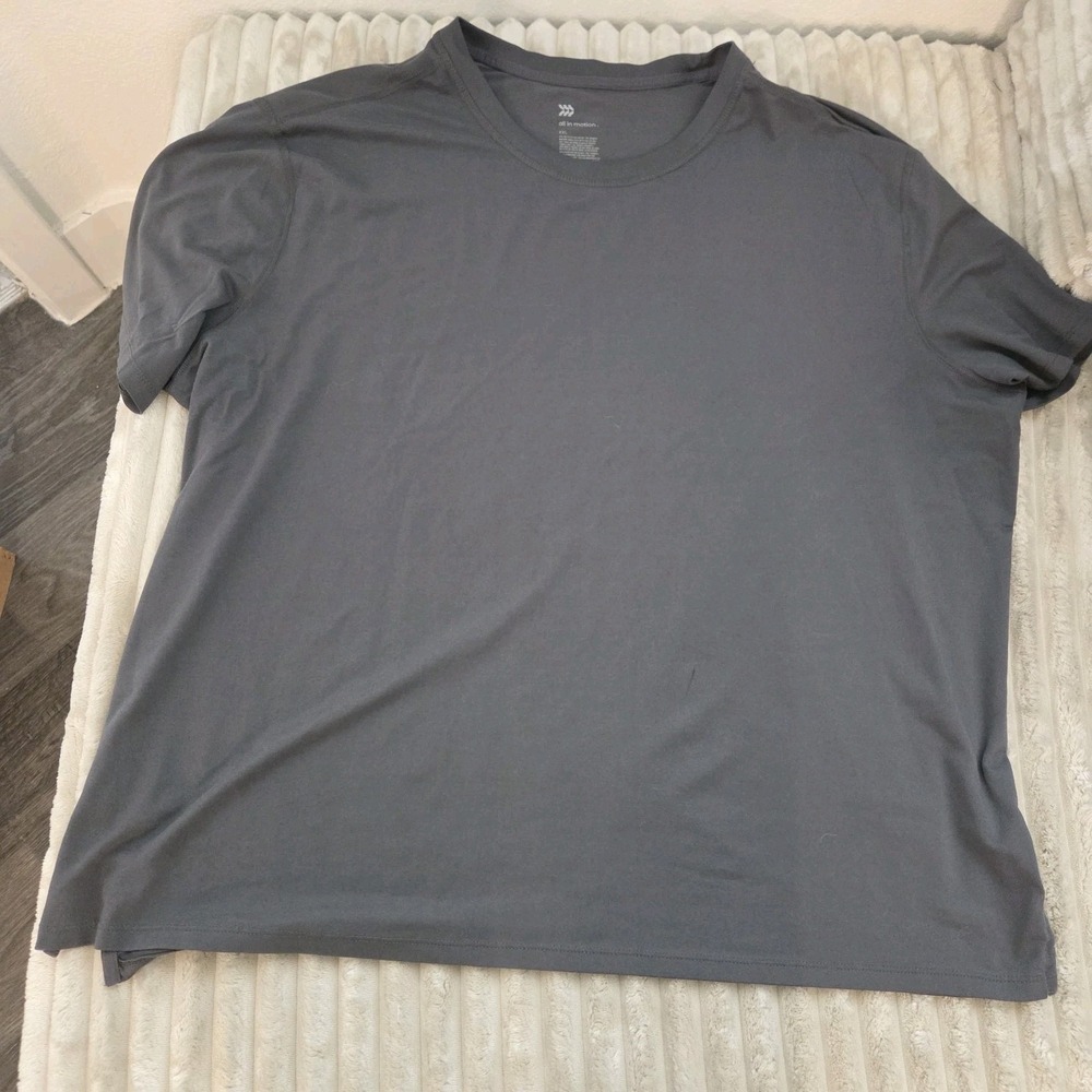 All in Motion Men's XXL Dark Gray Short Sleeve Athletic T-Shirt Top